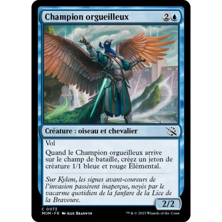 (FOIL) Bleue - Champion orgueilleux (C) [MOM]