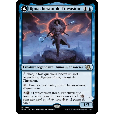 (FOIL) Bleue - Rona, héraut de l'invasion (R) [MOM]