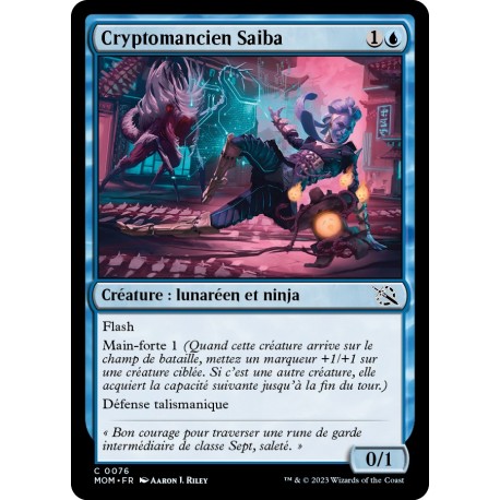 (FOIL) Bleue - Cryptomancien Saiba (C) [MOM]