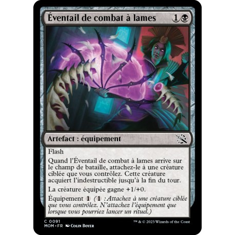 (FOIL) Noire - Éventail de combat à lames (C) [MOM]