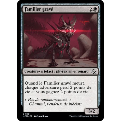 (FOIL) Noire - Familier gravé (C) [MOM]