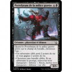 (FOIL) Noire - Portefatum de la milice gravée (C) [MOM]