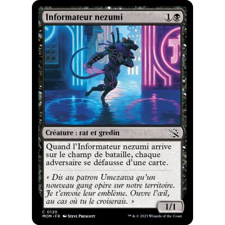 (FOIL) Noire - Informateur nezumi (C) [MOM]