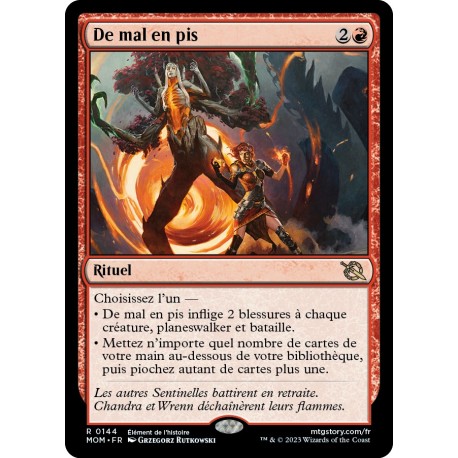 (FOIL) Rouge - De mal en pis (R) [MOM]