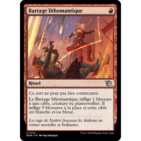 (FOIL) Rouge - Barrage lithomantique (U) [MOM]