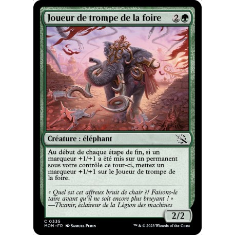 (FOIL) Verte - Joueur de trompe de la foire (C) [MOM]