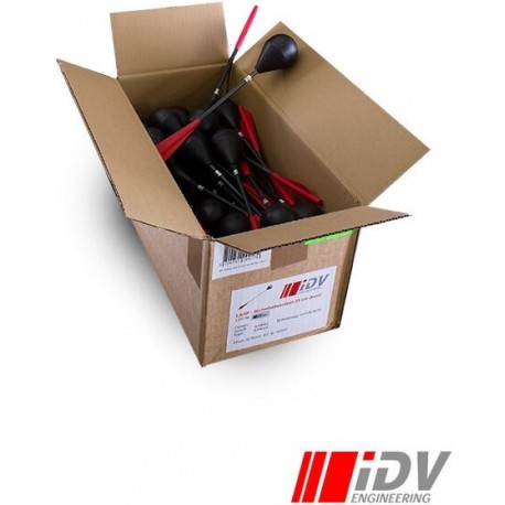 Carreau d'arbalète (Bolt 10") Tête ronde / Rouge et Noir - IDV Engineering