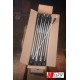 Carton de 32 Flèches (Arrow) Tête Ronde / Tube Blanc / Empennage Noir - IDV Engineering