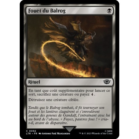 (Foil) Noire - Fouet du Balrog (C) [LTR]