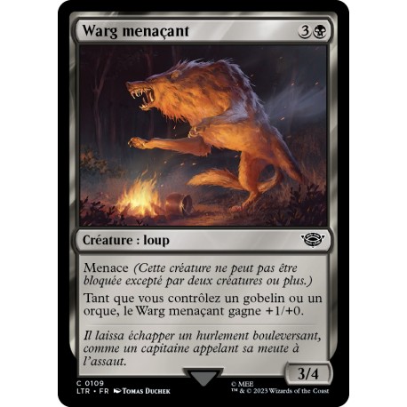 (Foil) Noire - Warg menaçant (C) [LTR]