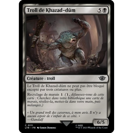 (Foil) Noire - Troll de Khazad-dûm (C) [LTR]