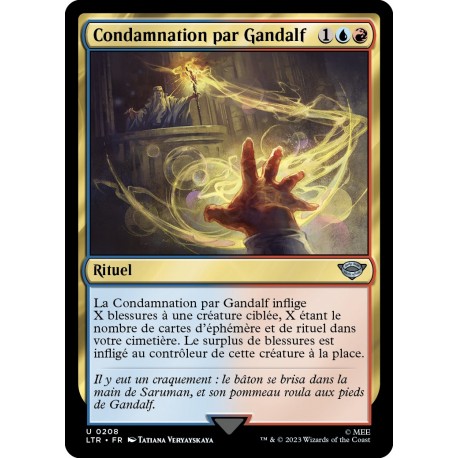 (Foil) Multicolore - Condamnation par Gandalf (U) [LTR]