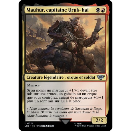 (Foil) Multicolore - Mauhúr, capitaine Uruk-hai (U) [LTR]