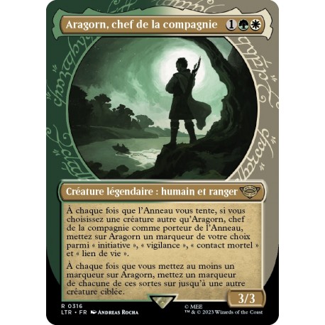 (Foil) Multicolore - (SC) Aragorn,  chef de la compagnie (R) [LTR]