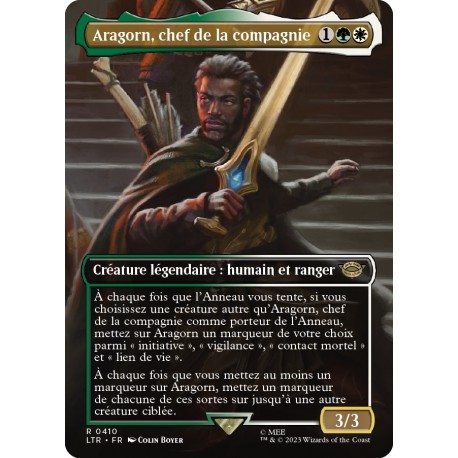 (Foil) Multicolore - (BL) Aragorn, chef de la compagnie (R) [LTR]