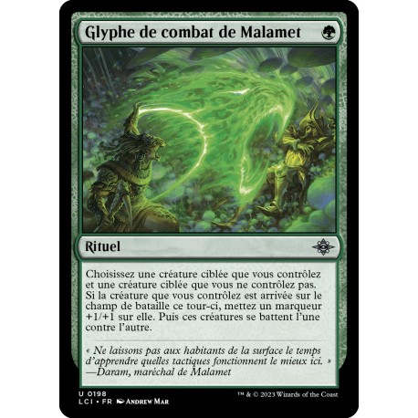 (Foil) Verte - Glyphe de combat de Malamet (U) [LCI]