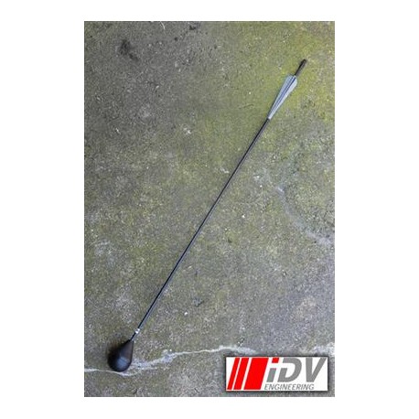 Flèche (Arrow) Tête Ronde / Hampe Noire / Empennage Argenté - IDV Engineering