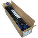 Carton 32 de Flèches (Arrow) Tête Ronde / Hampe Noire / Empennage Bleu - IDV Engineering