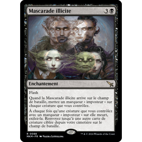 (Foil) Noire - Mascarade illicite (R) [MKM]