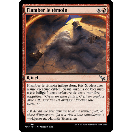 (Foil) Rouge - Flamber le témoin (U) [MKM]
