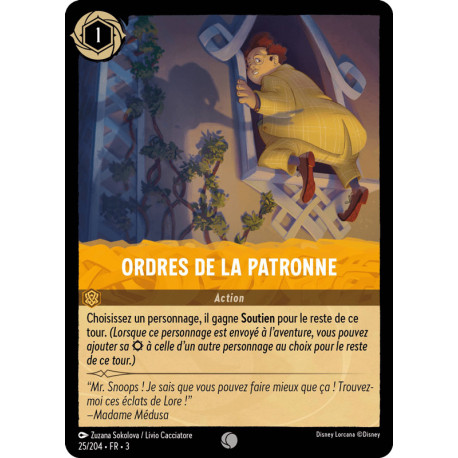 Ordres de la Patronne [Les Terres d'Encres]