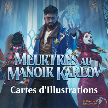 Set des cartes d'Illustrations : Meurtres au Manoir Karlov - Magic The Gathering