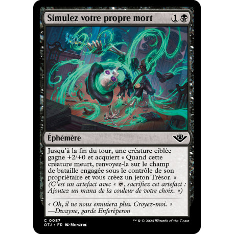 (Foil) Noire - Simulez votre propre mort (C) [OTJ]