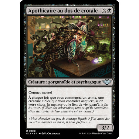 (Foil) Noire - Apothicaire au dos de crotale (U) [OTJ]