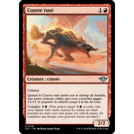 (Foil) Rouge - Coyote rusé (U) [OTJ]