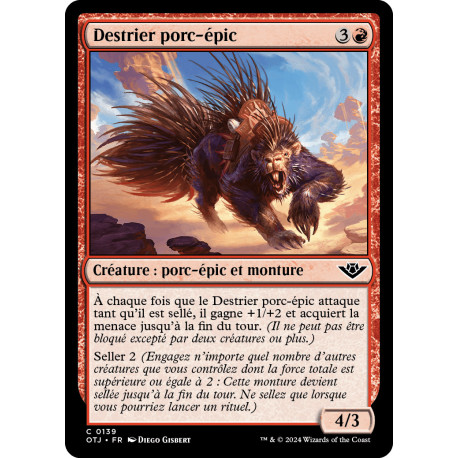 (Foil) Rouge - Destrier porc-épic (C) [OTJ]