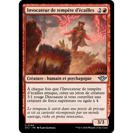 (Foil) Rouge - Invocateur de tempête d'écailles (U) [OTJ]