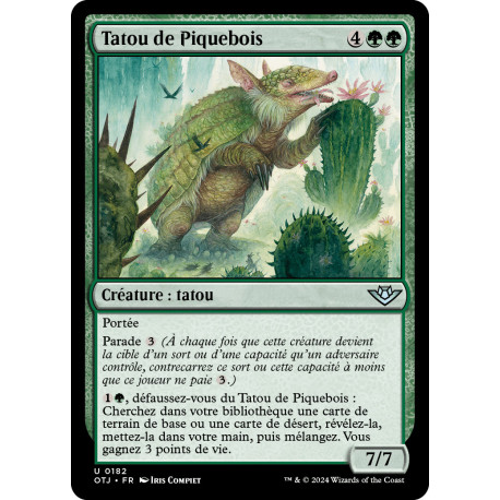 (Foil) Verte - Tatou de Piquebois (U) [OTJ]