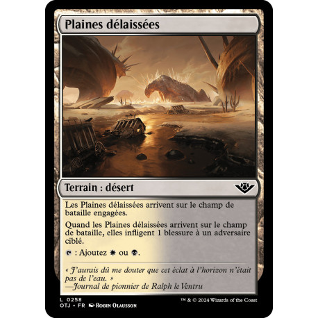 (Foil) Terrain - Plaines délaissées (L) [OTJ]