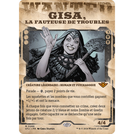 (Foil) Noire - (SC) Gisa, la fauteuse de troubles (M) [OTJ]