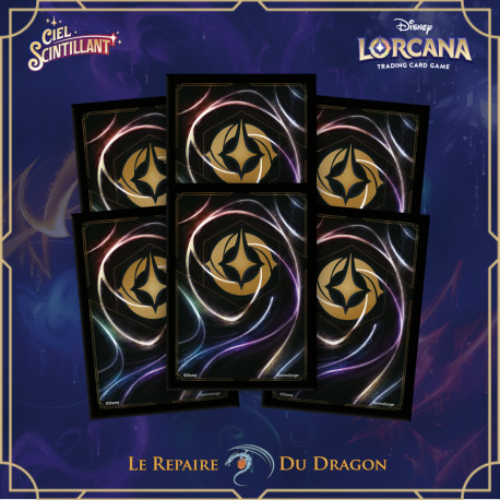 Paquet de 65 Protège-Cartes : Dos de Carte - Disney Lorcana (En boutique le 9/08 | En Expédition le 23/08)