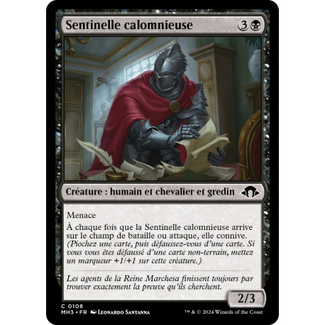 (Foil) Noire - Sentinelle calomnieuse (C) [MH3]