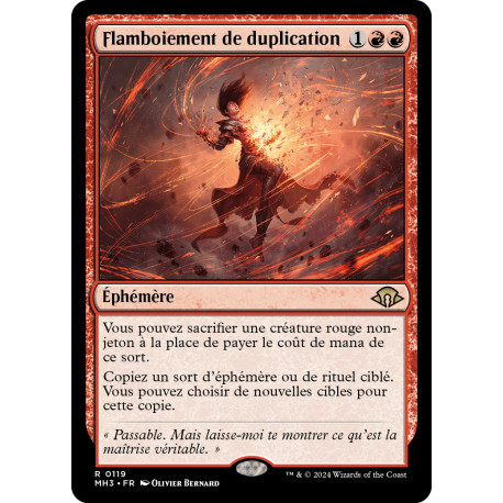 (Foil) Rouge - Flamboiement de duplication (R) [MH3]