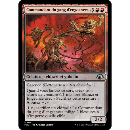 (Foil) Rouge - Commandant du gang d'engeances (U) [MH3]