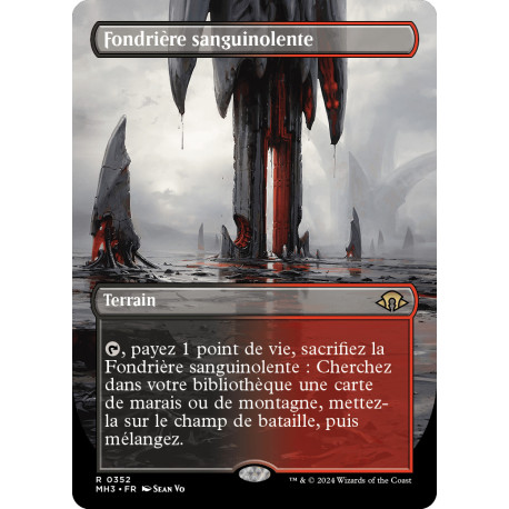 (Foil) Terrain - (BL) Fondrière sanguinolente (R) [MH3]