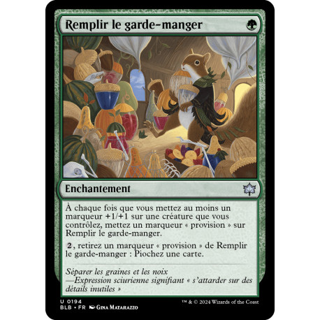 Verte - Remplir le garde-manger (U) [BLB]