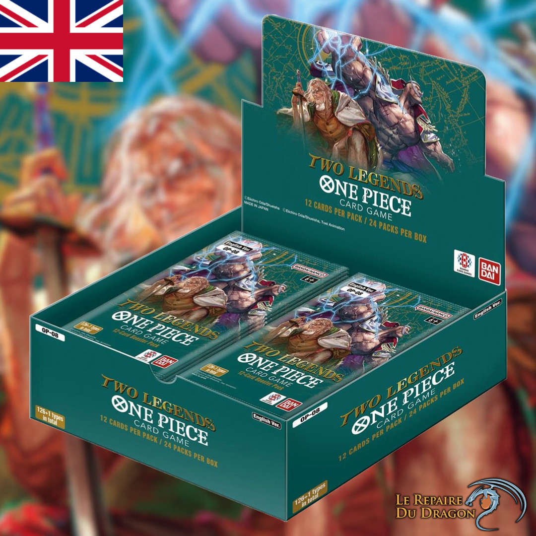 One Piece Two Legends OP-08 Display 24 Boosters Anglais - Protection Heartforcards