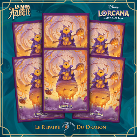 Paquet de 65 Protège-Cartes : Winnie, La Mer Azurite (Azurite Sea) - Disney Lorcana (En boutique: 15/11 | En Expédition: 27/11)