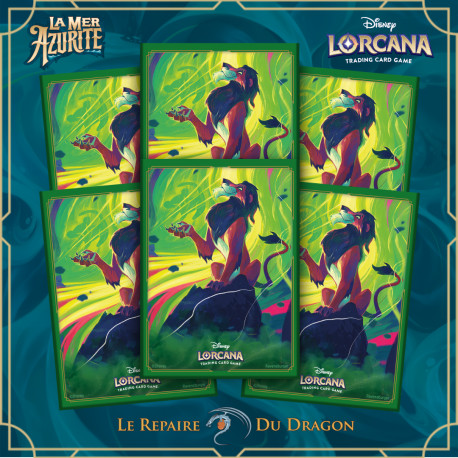 Paquet de 65 Protège-Cartes : Scar, La Mer Azurite (Azurite Sea) - Disney Lorcana (En boutique: 15/11 | En Expédition: 27/11)