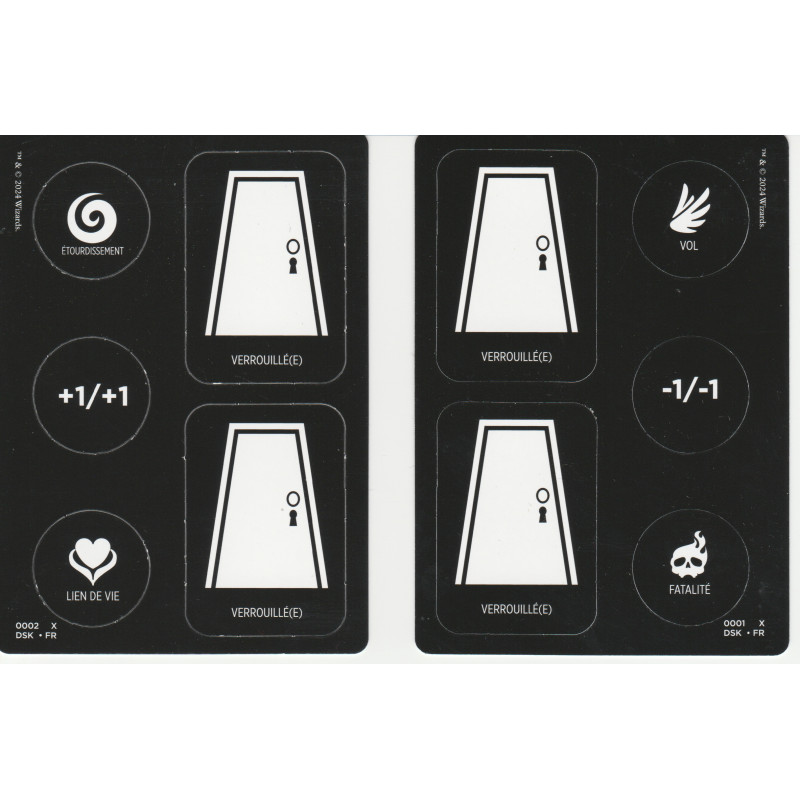 68pcs de Ensemble Dés MTG, Marqueurs Mots-Clés Vie +1/-1