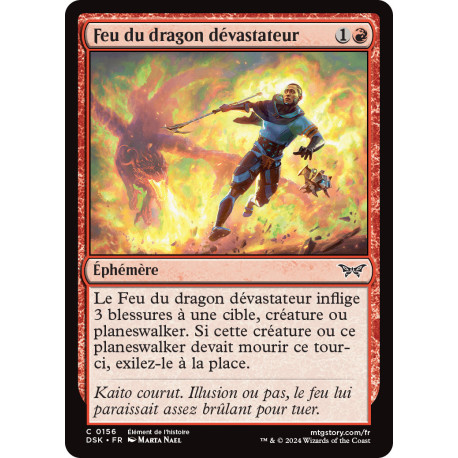 (Foil) Rouge - Feu du dragon dévastateur (C) [DSK]
