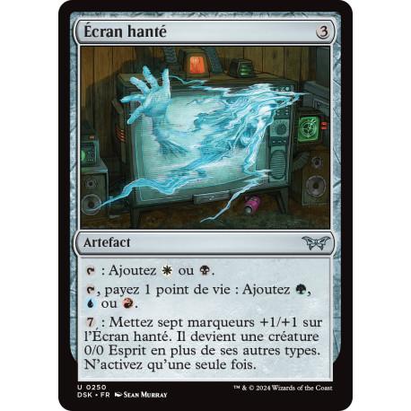 (Foil) Artefact - Écran hanté (U) [DSK]