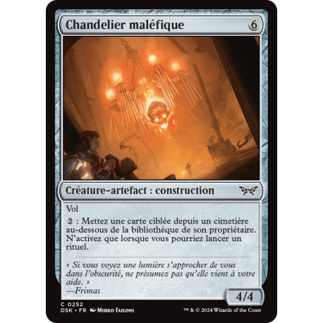 (Foil) Artefact - Chandelier maléfique (C) [DSK]