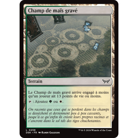 (Foil) Terrain - Champ de maïs gravé (C) [DSK]