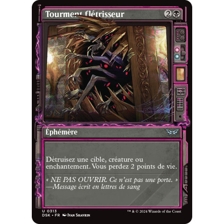 (Foil) Noire - Tourment flétrisseur (V2 - Paranormal Frame) (U) [DSK]