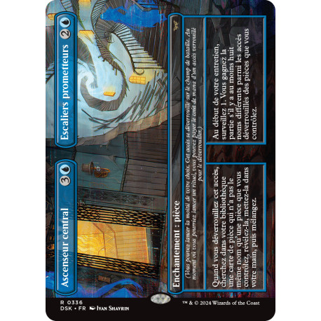 (Foil) Bleue - Ascenseur central // Escaliers prometteurs (V2 - Borderless) (R) [DSK]